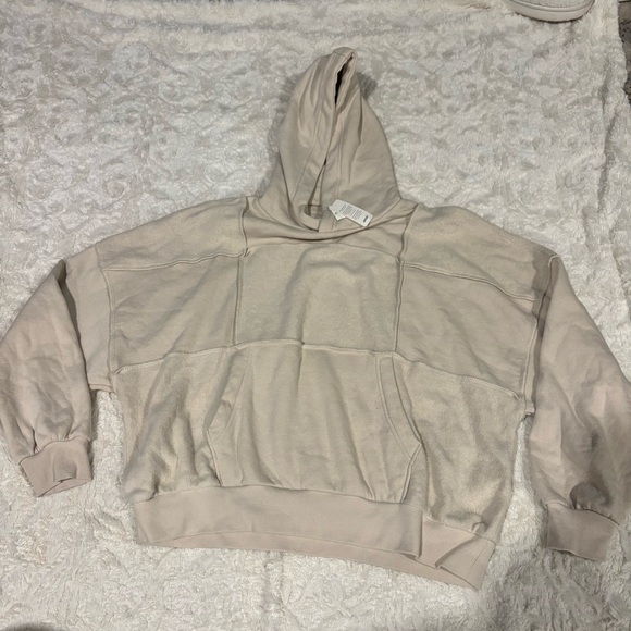 NWT Aerie Oversized Patchwork Hoodie - Picture 2 of 5